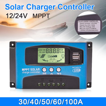YCX-003 30-100A Solar Charging Controller with LED Screen & Dual USB Port Smart MPPT Charger, Model: 12/24V 30A - Others by PMC Jewellery | Online Shopping South Africa | PMC Jewellery