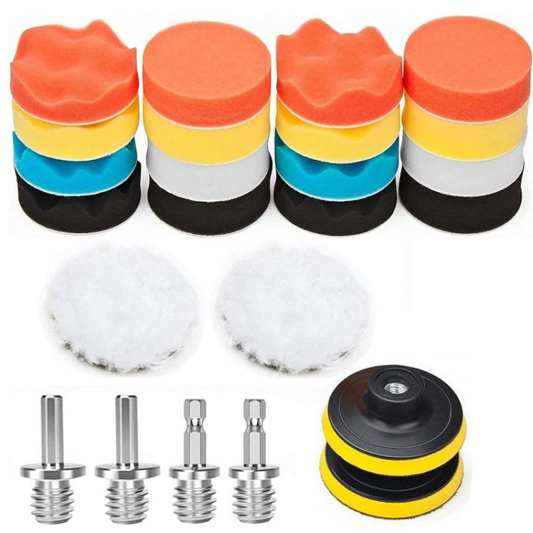 24 In 1 With 4 Screws 3 Inch Polishing Waxing Pad Sponge Buffing Kit - Polishing Machine & Accessories by PMC Jewellery | Online Shopping South Africa | PMC Jewellery | Buy Now Pay Later Mobicred