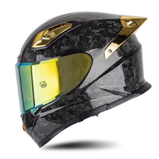 SOMAN Four Seasons Full Cover Motorcycle Helmet, Size: S(Cheetah Print Gold) - Helmets by SOMAN | Online Shopping South Africa | PMC Jewellery | Buy Now Pay Later Mobicred