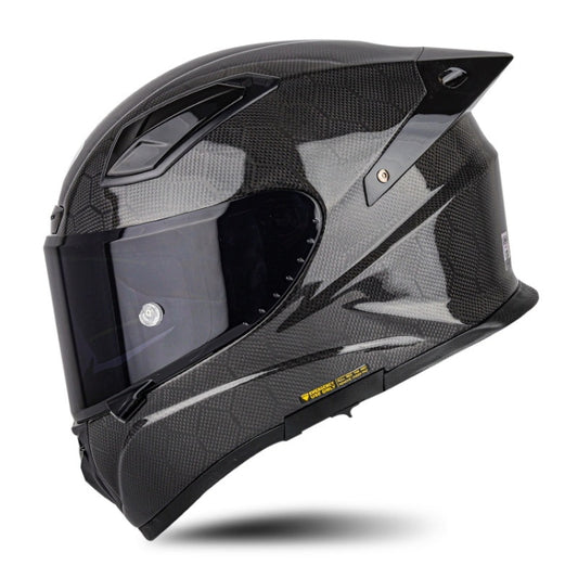 SOMAN Four Seasons Full Cover Motorcycle Helmet, Size: L(Snake Carbon Fiber Black) - Helmets by SOMAN | Online Shopping South Africa | PMC Jewellery | Buy Now Pay Later Mobicred