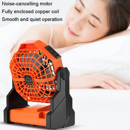 Outdoor Infinitely Variable Speed Portable Large Wind Charging Camping Lighting Fan(Black Orange) - Electric Fans by PMC Jewellery | Online Shopping South Africa | PMC Jewellery | Buy Now Pay Later Mobicred