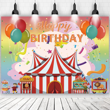 210x150cm Children Birthday Background Cloth Carnival Gay Party Birthday Theme Background Banner Circus Background Hanging Flag - Birthday Party by PMC Jewellery | Online Shopping South Africa | PMC Jewellery