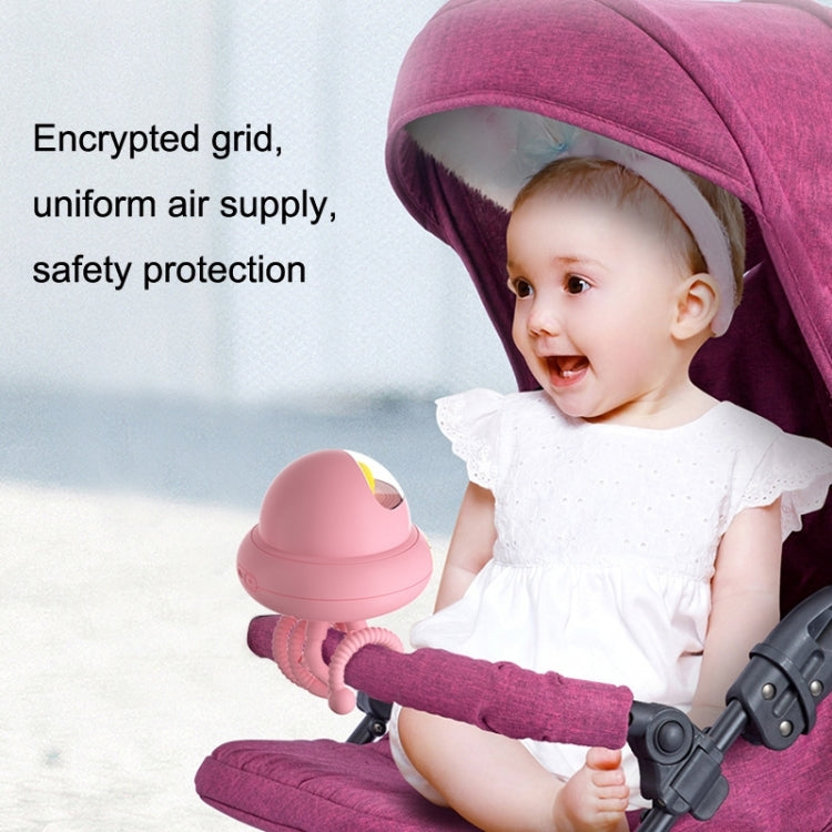 Shaking Head Stroller Fan Leafless Octopus Mute Portable Mini Fan Normal Version (Yellow) - Electric Fans by PMC TechLife | Online Shopping South Africa | PMC TechLife | Buy Now Pay Later Mobicred
