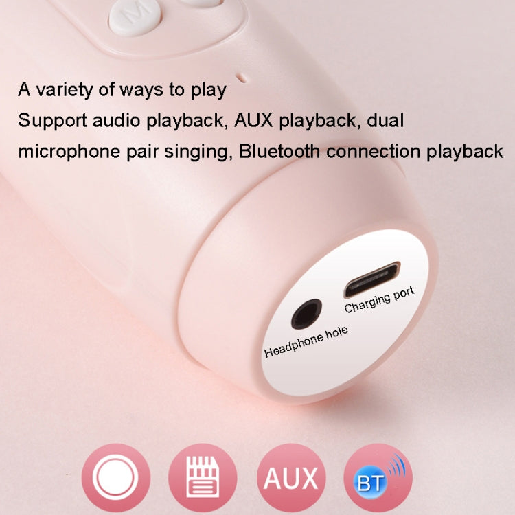 Children Wireless Microphone Bluetooth Phone Singing Microphone(Pink) - Microphone by PMC TechLife | Online Shopping South Africa | PMC TechLife | Buy Now Pay Later Mobicred