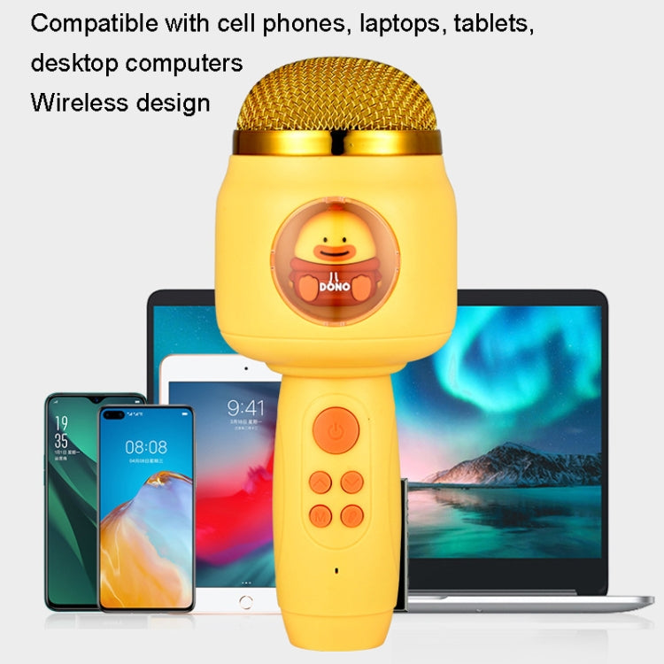 Children Wireless Microphone Bluetooth Phone Singing Microphone(Yellow) - Microphone by PMC Jewellery | Online Shopping South Africa | PMC Jewellery | Buy Now Pay Later Mobicred