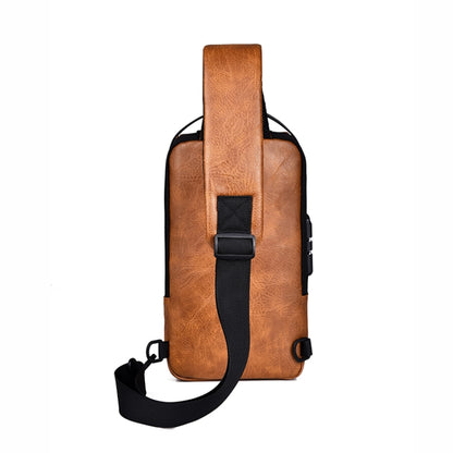 WEIXIER X318 Single Shoulder Crossbody Male Waterproof Anti-Theft Small Backpack(Light Brown) - Single-shoulder Bags by WEIXIER | Online Shopping South Africa | PMC Jewellery