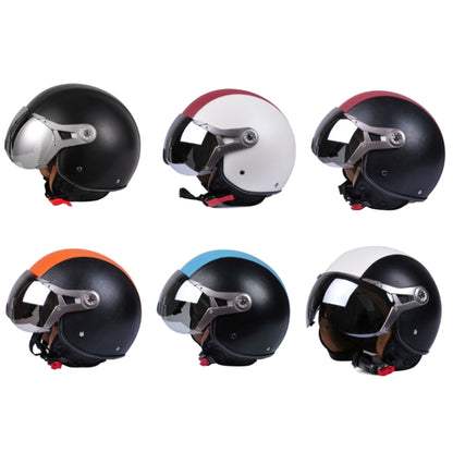 GXT Electric Vehicle Half Cover Four Seasons Retro Helmet, Size: M(Black Red) - Helmets by GXT | Online Shopping South Africa | PMC Jewellery | Buy Now Pay Later Mobicred