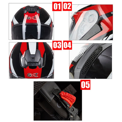 GXT Electric Vehicle Four Seasons Sun Protection & Windshield Double Lens Helmet, Size: XL(Matt Black Red) - Helmets by GXT | Online Shopping South Africa | PMC Jewellery | Buy Now Pay Later Mobicred