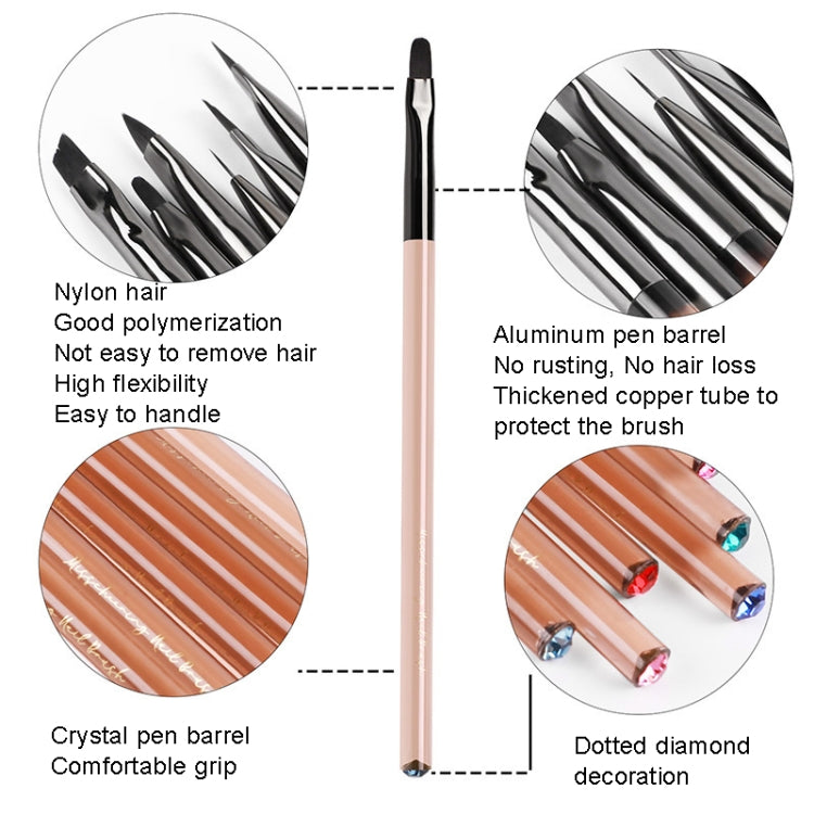 Acrylic Tea Color Pen Brush Beauty Nail Pen Color Painting Drawing Pen Light Therapy Pen(KS03) - Nail Art Equipment by PMC Jewellery | Online Shopping South Africa | PMC Jewellery | Buy Now Pay Later Mobicred