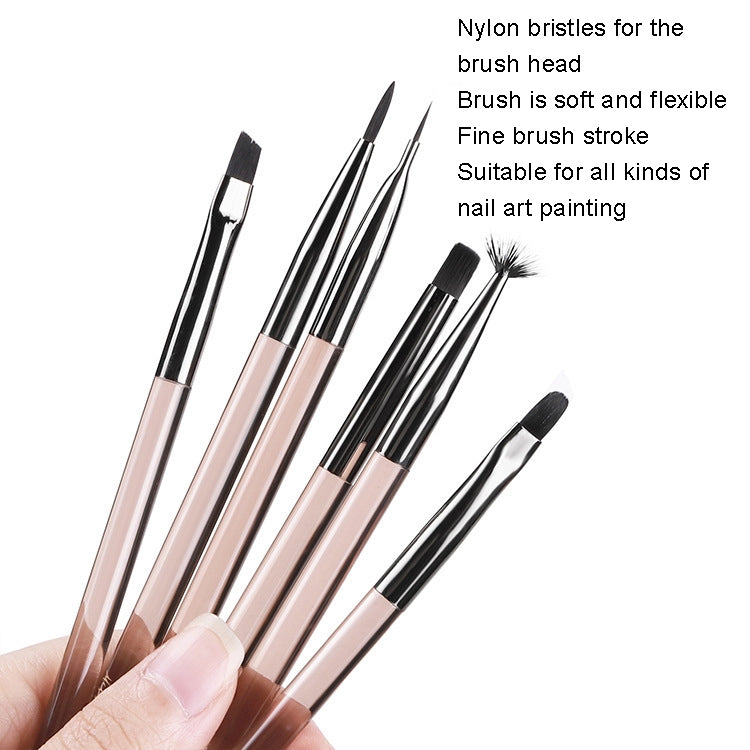 Acrylic Tea Color Pen Brush Beauty Nail Pen Color Painting Drawing Pen Light Therapy Pen(KS06) - Nail Art Equipment by PMC Jewellery | Online Shopping South Africa | PMC Jewellery | Buy Now Pay Later Mobicred