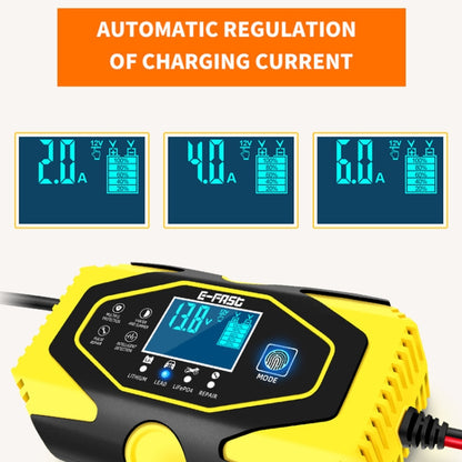 E-FAST Car Battery Charging LED Current Voltage Power Display Charger(UK Plug) - Power Bank by E-FAST | Online Shopping South Africa | PMC Jewellery
