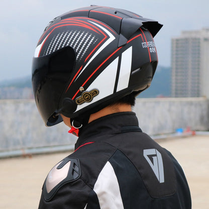 KUQIBAO Motorcycle Smart Bluetooth Sun Protection Double Lens Safety Helmet, Size: XL(Bright Black) - Helmets by KUQIBAO | Online Shopping South Africa | PMC Jewellery | Buy Now Pay Later Mobicred