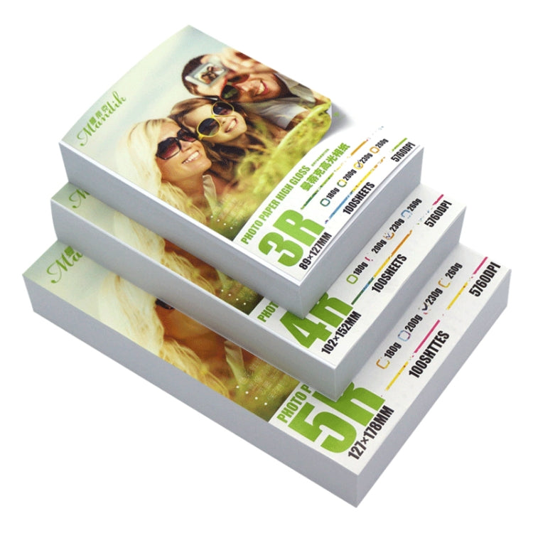 Mandik 3R 5-Inch One Side Glossy Photo Paper For Inkjet Printer Paper Imaging Supplies, Spec: 200gsm 500 Sheets - Printer Accessories by PMC Jewellery | Online Shopping South Africa | PMC Jewellery | Buy Now Pay Later Mobicred