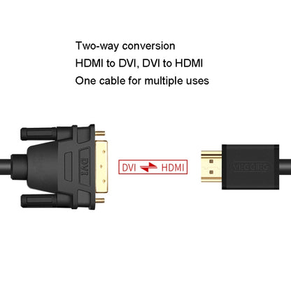 VEGGIEG HDMI To DVI Computer TV HD Monitor Converter Cable Can Interchangeable, Length: 8m - Cable by VEGGIEG | Online Shopping South Africa | PMC Jewellery | Buy Now Pay Later Mobicred