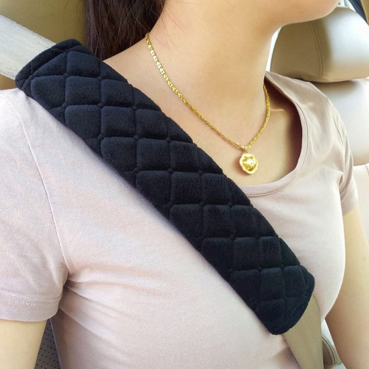 Car Seat Belt Protector Soft Extended Shoulder Pads, Color: Rose Red Square - Seat Belts & Padding by PMC Jewellery | Online Shopping South Africa | PMC Jewellery