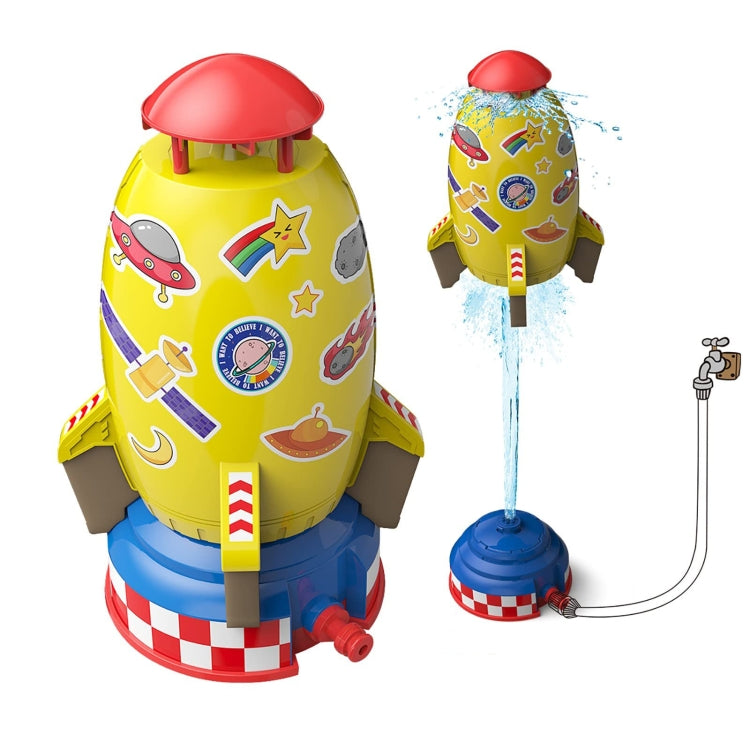 Rotating Sprinkler Flying Children Water Toys, Color: Yellow Rocket + 2 Joints + 5m Tube - Water Fun & Sand Toys by PMC Jewellery | Online Shopping South Africa | PMC Jewellery