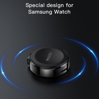 Yesido DS19 For Samsung Smart Watch Portable Charger Dual Input Port Magnetic Wireless Charger(Black) - Charger by Yesido | Online Shopping South Africa | PMC Jewellery