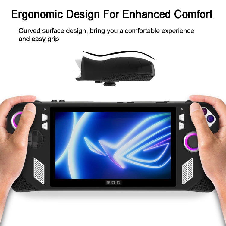 For ASUS Rog Ally Gaming Console Multicolor Silicone Case With 2 Button Caps(Black) - Accessories by PMC TechLife | Online Shopping South Africa | PMC TechLife