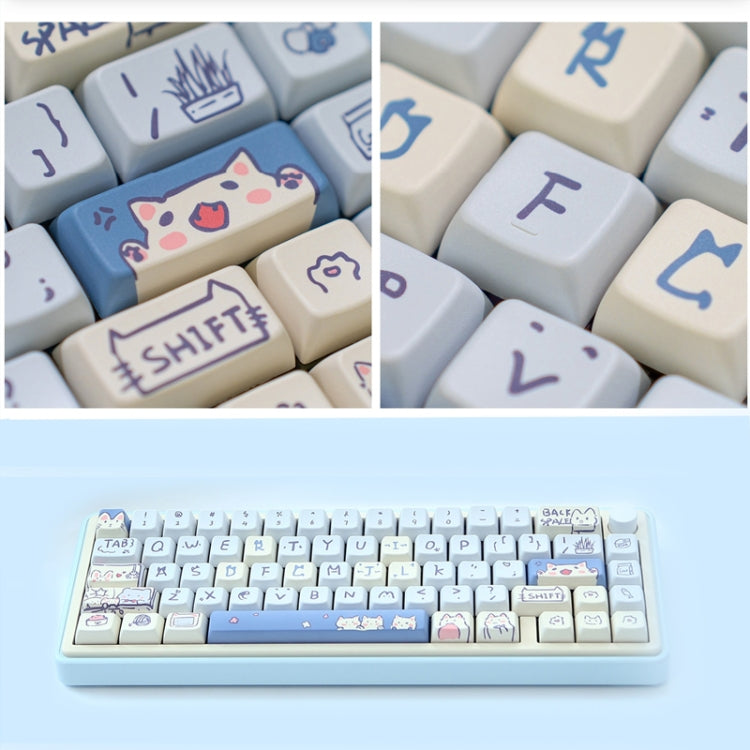 66 Keys 5-sided Heat Rise PBT Personalized Keycaps(Blue) - free shipping - PMC Jewellery - Order now!