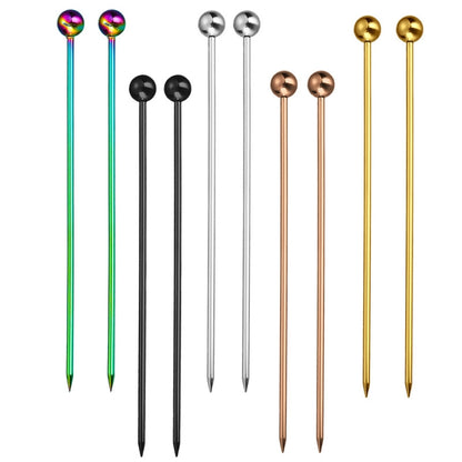 304 Stainless Steel Fruit Needle Dim Sum Decorative Small Sticks, Color: Colorful - Gadgets by PMC Jewellery | Online Shopping South Africa | PMC Jewellery