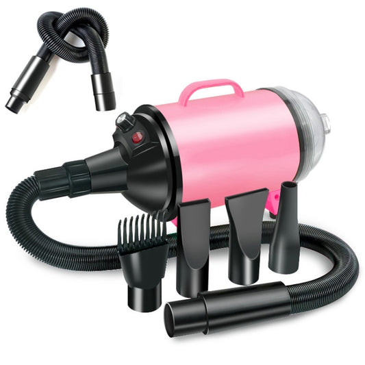 2100W Dog Dryer Stepless Speed Pet Hair Blaster With Vacuum Cleaner 220V UK Plug(Black Pink) - Blower & Drying by PMC Jewellery | Online Shopping South Africa | PMC Jewellery | Buy Now Pay Later Mobicred