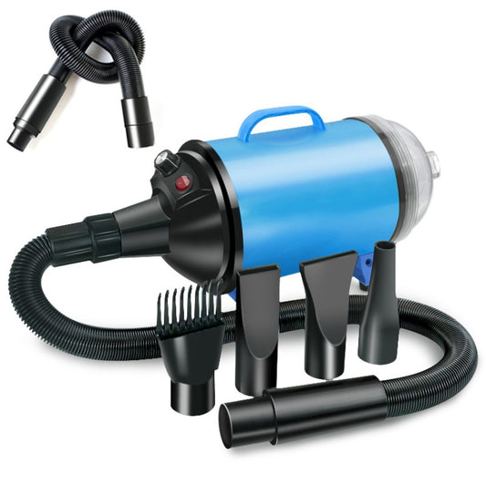 2100W Dog Dryer Stepless Speed Pet Hair Blaster With Vacuum Cleaner 220V UK Plug(Black Blue) - Blower & Drying by PMC Jewellery | Online Shopping South Africa | PMC Jewellery | Buy Now Pay Later Mobicred