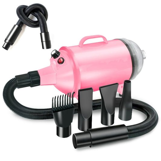 2100W Dog Dryer Stepless Speed Pet Hair Blaster With Vacuum Cleaner 220V EU Plug(Pure Pink) - Blower & Drying by PMC Jewellery | Online Shopping South Africa | PMC Jewellery | Buy Now Pay Later Mobicred