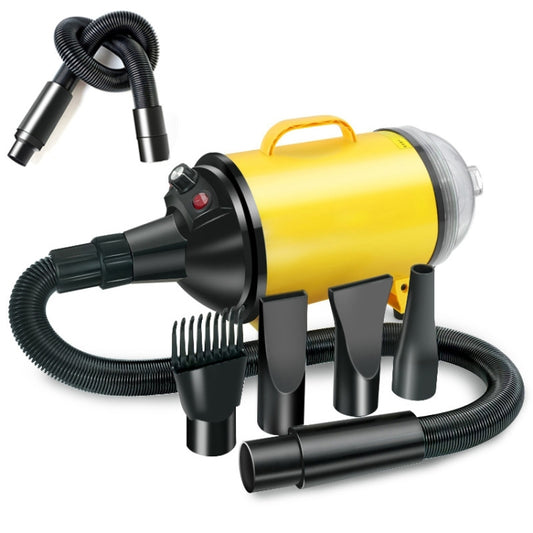 2100W Dog Dryer Stepless Speed Pet Hair Blaster With Vacuum Cleaner 220V EU Plug(Black Yellow) - Blower & Drying by PMC Jewellery | Online Shopping South Africa | PMC Jewellery | Buy Now Pay Later Mobicred