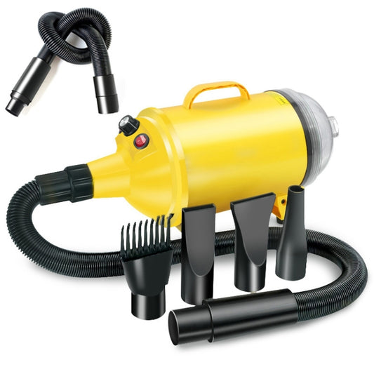 2100W Dog Dryer Stepless Speed Pet Hair Blaster With Vacuum Cleaner 220V AU PLug(Pure Yellow) - Blower & Drying by PMC Jewellery | Online Shopping South Africa | PMC Jewellery | Buy Now Pay Later Mobicred