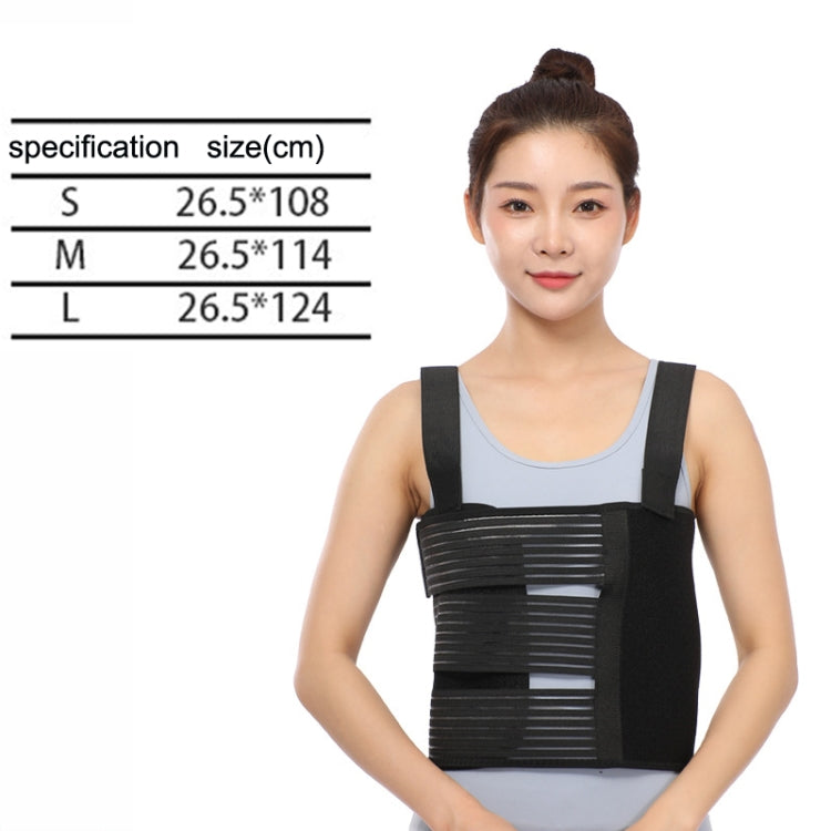 M Shoulders Three Piece Rib Fixation Strap Post-cardiothoracic Chest Girdle(Black) - Corrector by PMC Jewellery | Online Shopping South Africa | PMC Jewellery