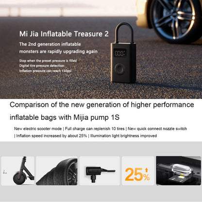 Xiaomi Mijia Portable Universal Car Air Pump Bicycle Tire Pump Electric Air Compressor(Air Pump 2) - Inflatable Pump by Xiaomi Mijia | Online Shopping South Africa | PMC Jewellery