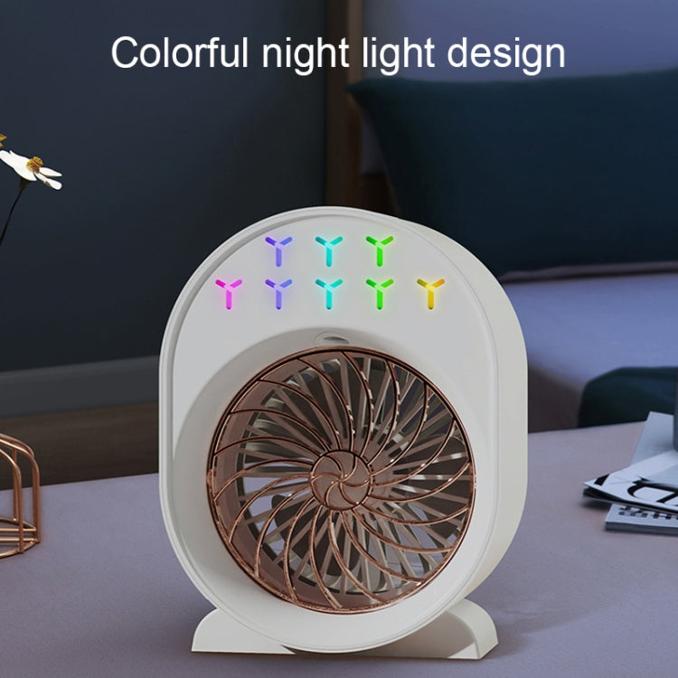 USB Spray Humidification Air Conditioning Fan Small Portable Desktop Air Cooler, Style: Charging (White) - Electric Fans by PMC TechLife | Online Shopping South Africa | PMC TechLife | Buy Now Pay Later Mobicred