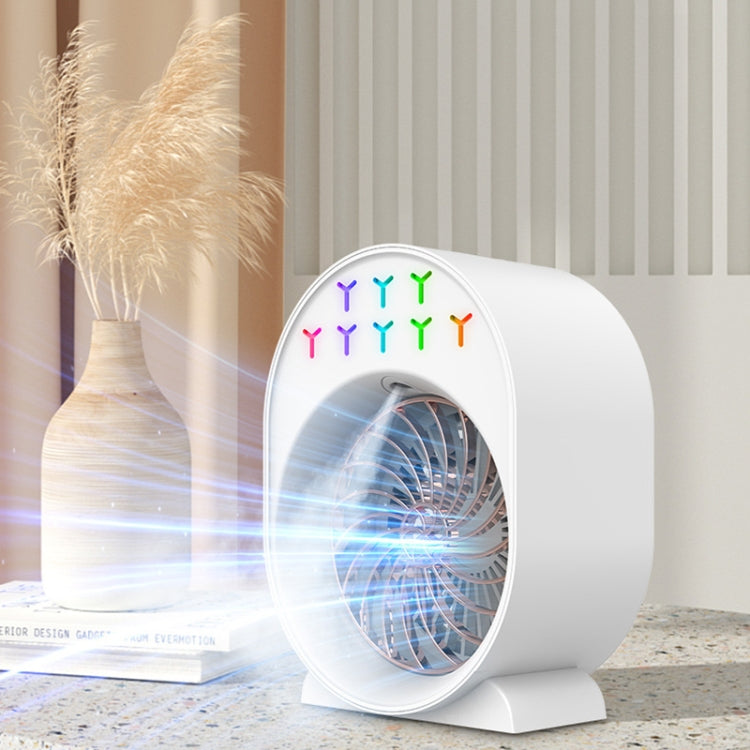 USB Spray Humidification Air Conditioning Fan Small Portable Desktop Air Cooler, Style: Charging (White) - Electric Fans by PMC TechLife | Online Shopping South Africa | PMC TechLife | Buy Now Pay Later Mobicred