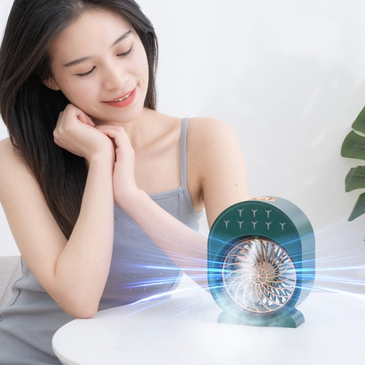 USB Spray Humidification Air Conditioning Fan Small Portable Desktop Air Cooler, Style: Charging (White) - Electric Fans by PMC Jewellery | Online Shopping South Africa | PMC Jewellery | Buy Now Pay Later Mobicred