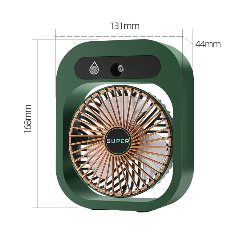 USB Charging Humidification Air Conditioner Fan Nano Spray Desktop Portable Cooling Fan(Green) - Electric Fans by PMC Jewellery | Online Shopping South Africa | PMC Jewellery | Buy Now Pay Later Mobicred