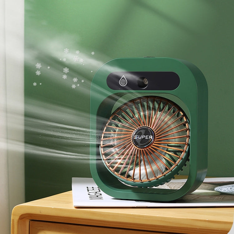 USB Charging Humidification Air Conditioner Fan Nano Spray Desktop Portable Cooling Fan(Green) - Electric Fans by PMC Jewellery | Online Shopping South Africa | PMC Jewellery | Buy Now Pay Later Mobicred