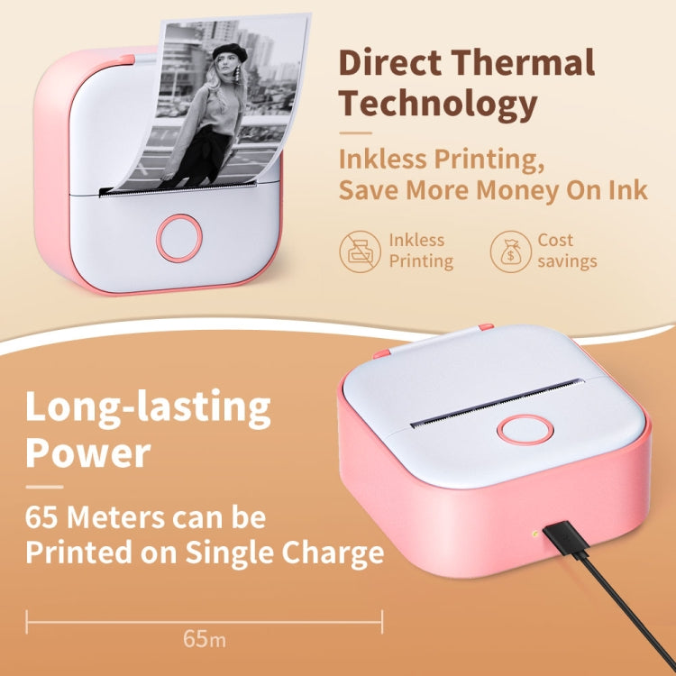 Phomemo T02 Standard Error Mini Pocket Small Portable Bluetooth Phone Photo Label Thermal Printer(Pink) - free shipping - PMC TechLife - Order now!