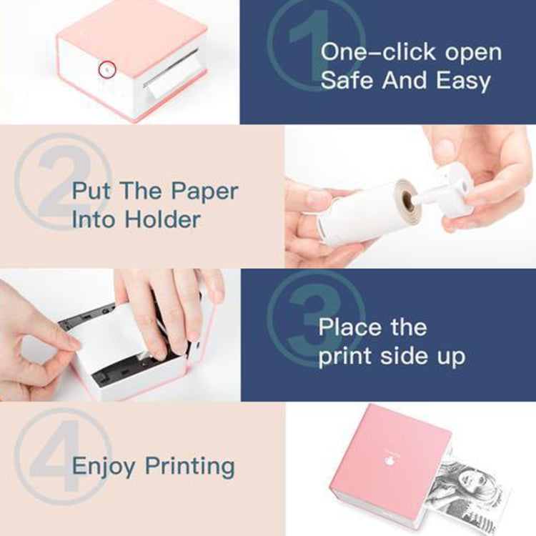 Phomemo M02-PK Pocket Small Bluetooth Portable Photo Thermal Label Wrong Question Printer - Printer by Phomemo | Online Shopping South Africa | PMC Jewellery | Buy Now Pay Later Mobicred