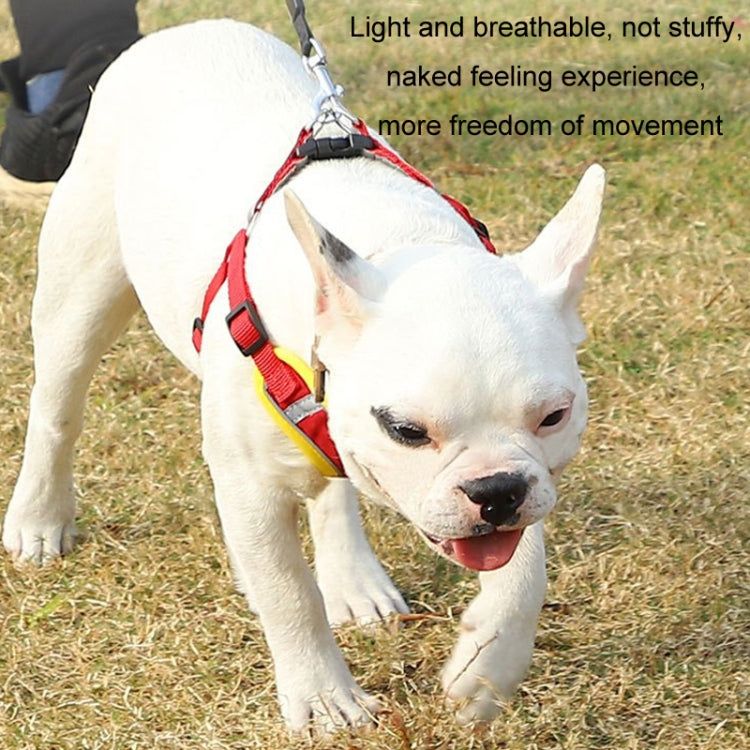 Pet Dog Harness Reflective Anti-break-off Vest-style Leash, Color: Mesh Orange(M) - Leashes by PMC Jewellery | Online Shopping South Africa | PMC Jewellery