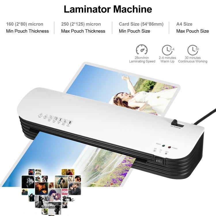 Osmile SL299 A4 Laminator Cold Hot Lamination Photo File Laminating Machine(AU Plug) - Photo Film Covering Machine by Osmile | Online Shopping South Africa | PMC Jewellery | Buy Now Pay Later Mobicred