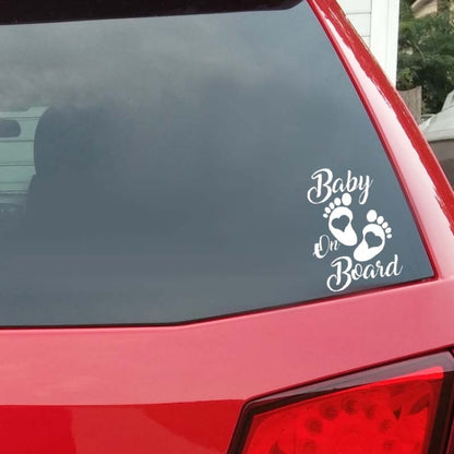 10pcs Baby On Board Warning Car Sticker Reflective Scratch Body Sticker(Black) - Decorative Sticker by PMC Jewellery | Online Shopping South Africa | PMC Jewellery | Buy Now Pay Later Mobicred