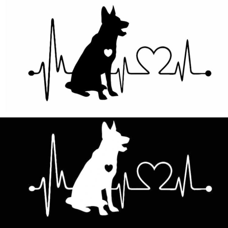 10pcs German Shepherd Cartoon Animal Car Sticker(Black) - Decorative Sticker by PMC Jewellery | Online Shopping South Africa | PMC Jewellery | Buy Now Pay Later Mobicred