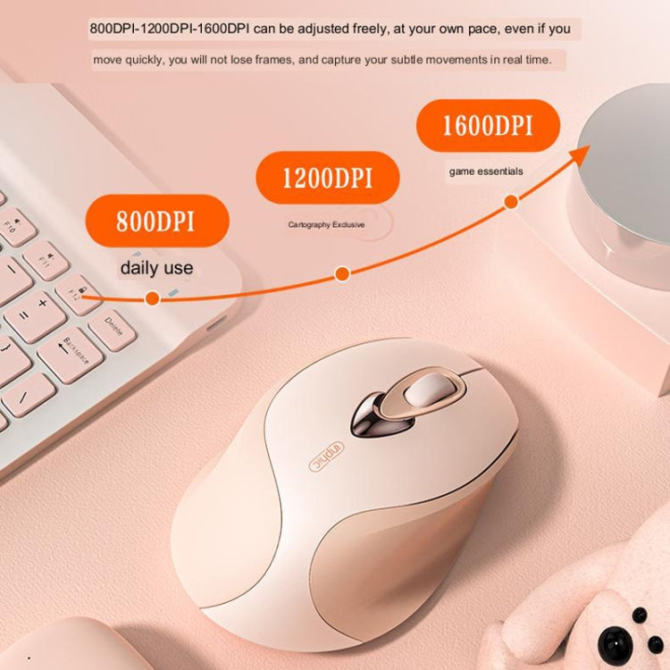 Inphic M8 Wireless Mouse Charging Quiet Office Home 2.4G USB Mouse(Milk Tea) - Wireless Mice by Inphic | Online Shopping South Africa | PMC Jewellery | Buy Now Pay Later Mobicred