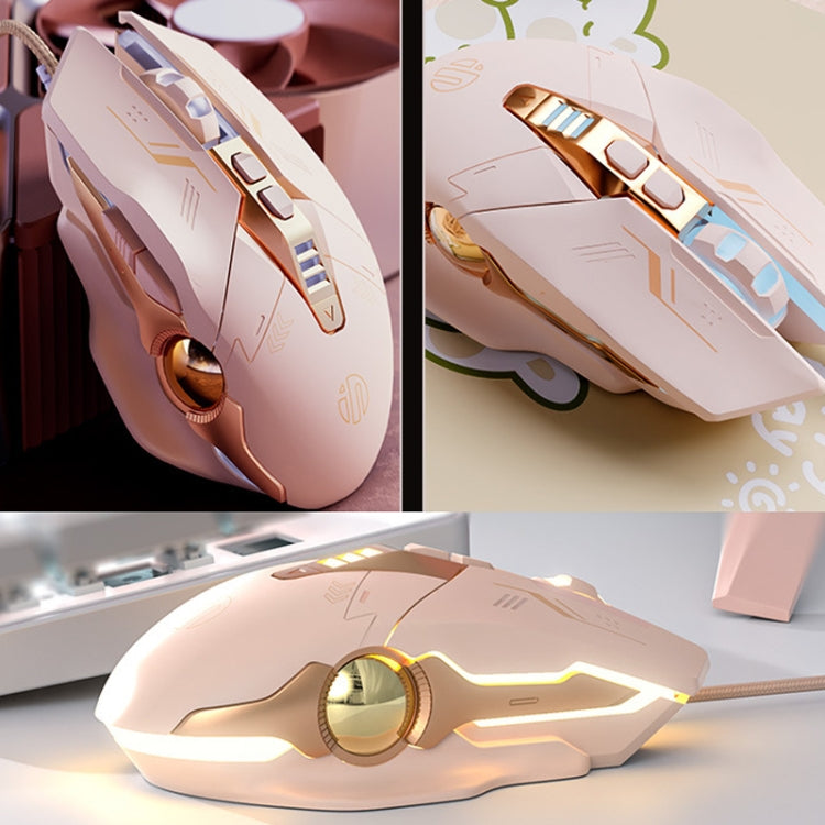 Inphic PW5 Mecha Wired Game Mouse Macro Definition Light Mute Office USB Computer Mouse - Wired Mice by Inphic | Online Shopping South Africa | PMC Jewellery | Buy Now Pay Later Mobicred