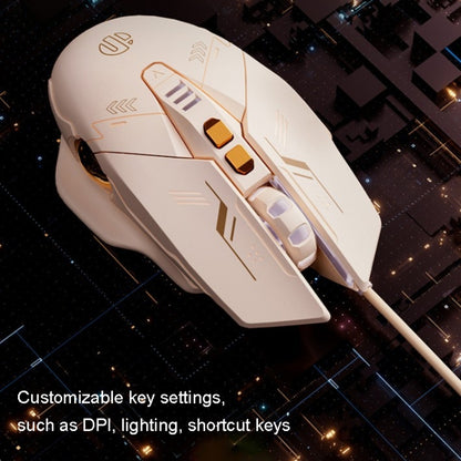 Inphic PW5 Mecha Wired Game Mouse Macro Definition Light Mute Office USB Computer Mouse - Wired Mice by Inphic | Online Shopping South Africa | PMC Jewellery | Buy Now Pay Later Mobicred