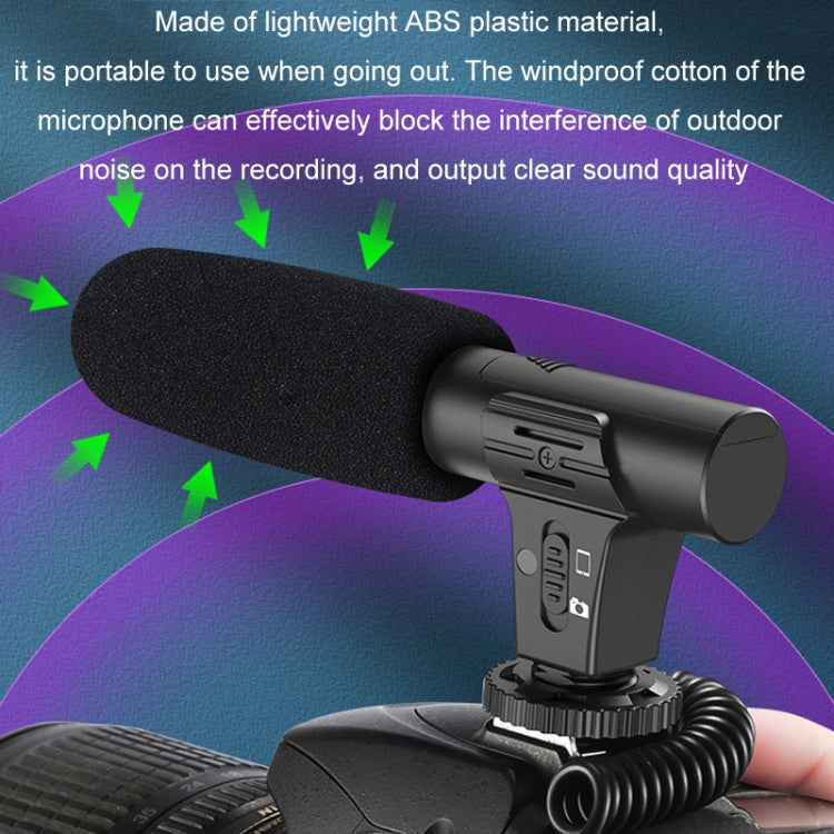 Video Recording Live Camera Mobile Conference Recording Microphone(Black) - Microphone by PMC TechLife | Online Shopping South Africa | PMC TechLife | Buy Now Pay Later Mobicred