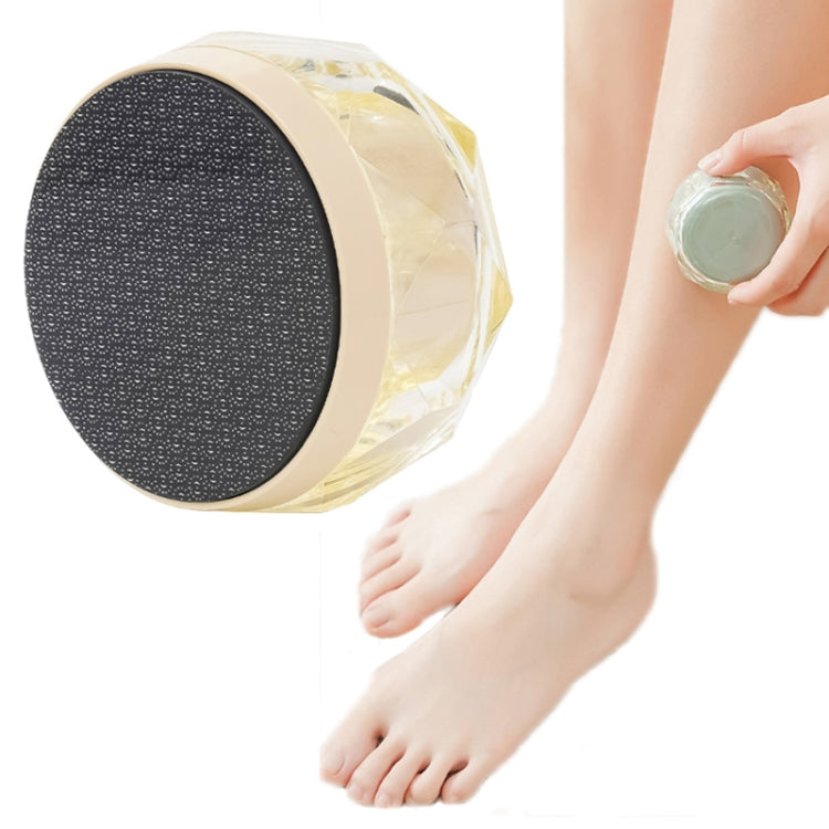 2 in 1 Double-sided Foot Grinder Crystal Glass Manual Epilator(Yellow) - Hair Removal by PMC Jewellery | Online Shopping South Africa | PMC Jewellery | Buy Now Pay Later Mobicred