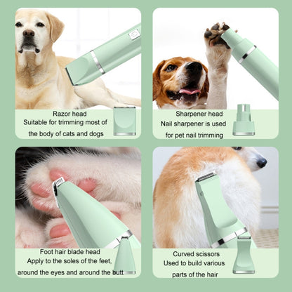 Pet Shaver Cat Dog Paw Hair Clipper Electric Fader, Color: 2 in 1 Green - Pet Care by PMC Jewellery | Online Shopping South Africa | PMC Jewellery