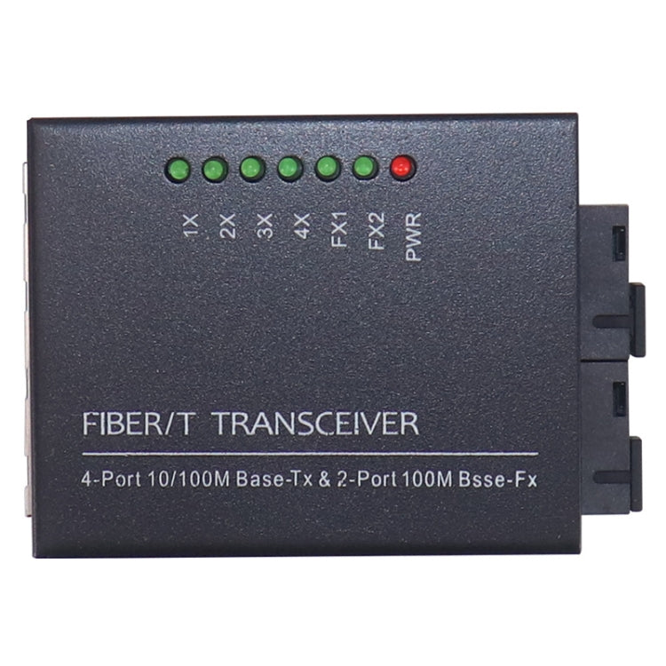 2 Fiber Port & 4 LAN Port 10/100M Ethernet Switch Fiber Optic Switch - Fiber Receiver by PMC Jewellery | Online Shopping South Africa | PMC Jewellery | Buy Now Pay Later Mobicred