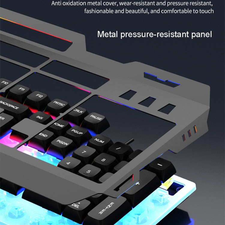 K-Snake Mechanical Feel Keyboard Mouse Kit USB Wired 104 Keycaps Computer Keyboard, Style: Single Keyboard (Black) - Wired Keyboard by K-Snake | Online Shopping South Africa | PMC Jewellery | Buy Now Pay Later Mobicred